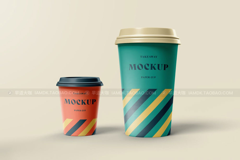 22款一次性咖啡热饮奶茶纸杯品牌logo设计展示Ps贴图样机素材 Take Away Paper Coffee Cup Mockups_img_2