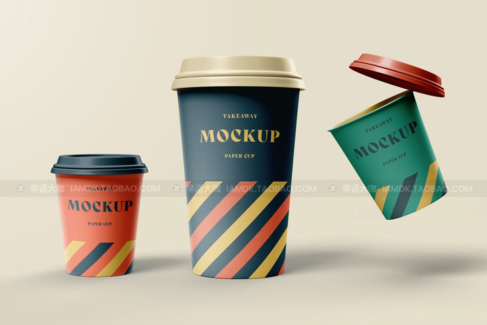 22款一次性咖啡热饮奶茶纸杯品牌logo设计展示Ps贴图样机素材 Take Away Paper Coffee Cup Mockups_img_2