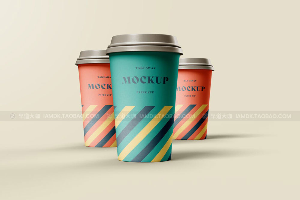 22款一次性咖啡热饮奶茶纸杯品牌logo设计展示Ps贴图样机素材 Take Away Paper Coffee Cup Mockups_img_2