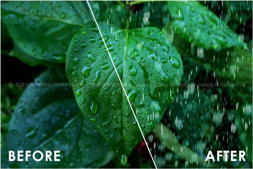 20个逼真下雨雨点装饰效果背景图片设计素材 Realistic Rain Photo Overlays_img_2