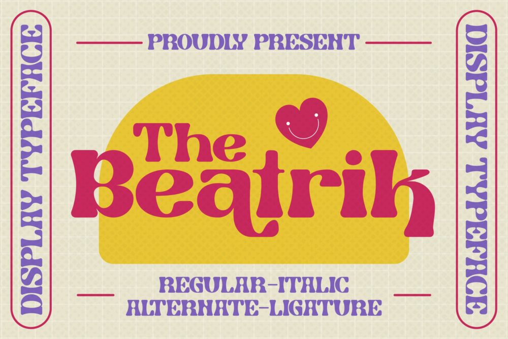 现代复古杂志报价品牌设计衬线英文字体 The Beatrik Font_img_2