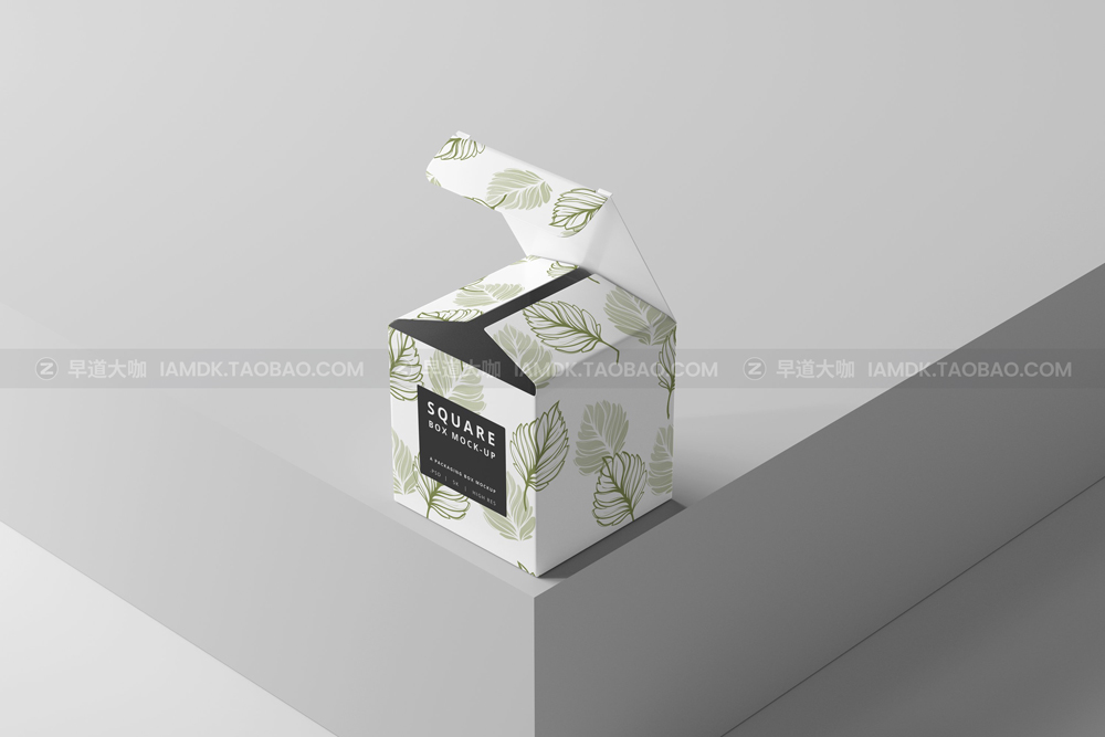 15个方形产品礼品包装盒设计展示贴图样机psd模版 Square Box Mockups_img_2