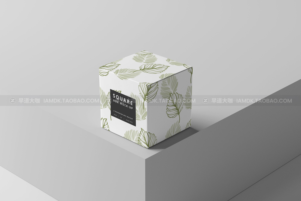 15个方形产品礼品包装盒设计展示贴图样机psd模版 Square Box Mockups_img_2