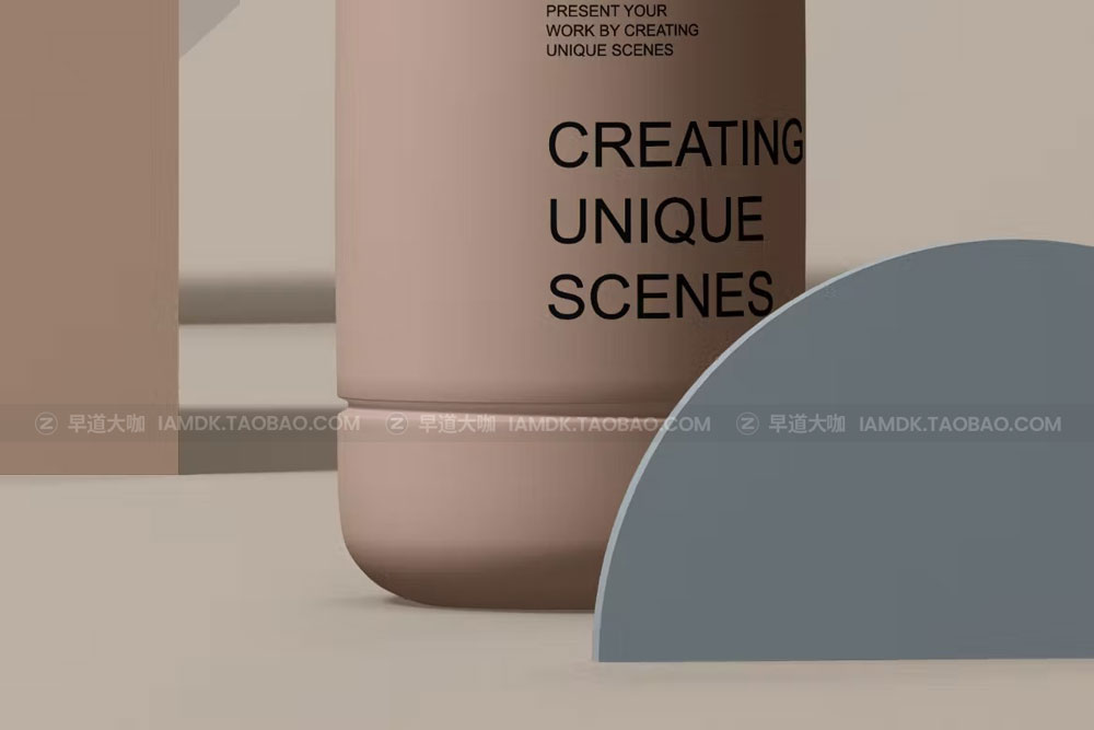 哑光运动保温水杯外观设计展示贴图样机 Matte Bottle Mockups_img_2