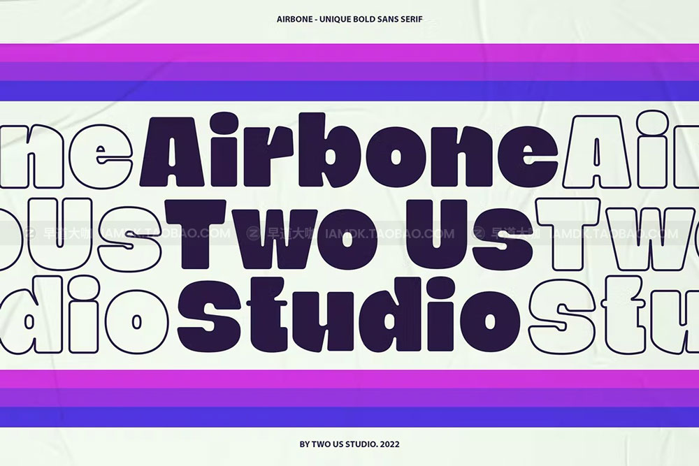 时尚杂志海报标题设计无衬线英文字体 Airbone - Unique Display Typeface_img_2