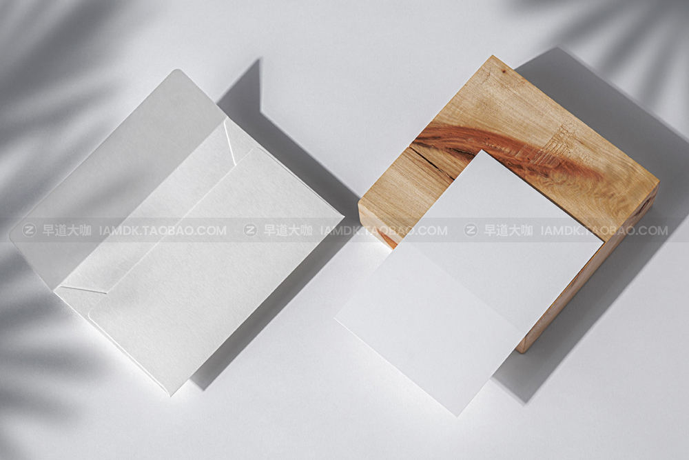 质感品牌vi设计信封名片展示贴图样机psd模版 Stationery Envelope Psd Invitation Mockup_img_2