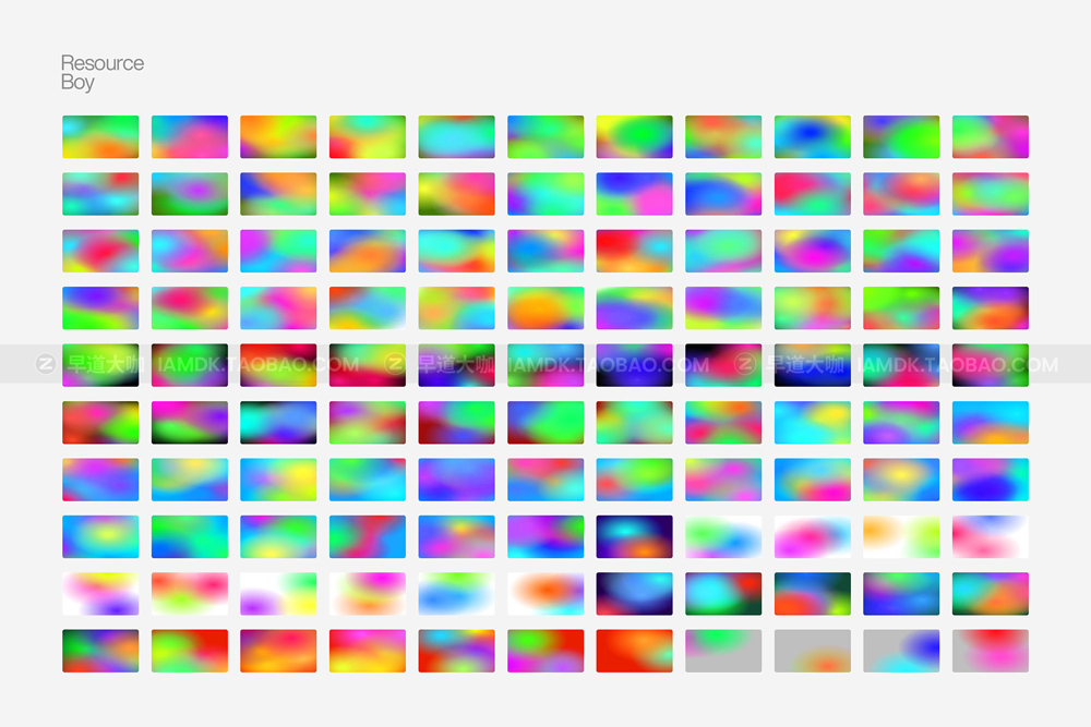 1000款弥散光4K炫彩未来科幻彩虹模糊渐变高清背景底纹图片素材包 1000 Gradient Backgrounds Vol. 01_img_2