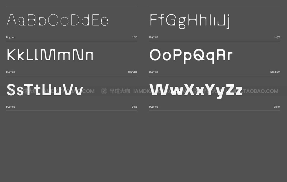 现代极简锐利柔和无衬线英文排版字体家族 Bugrino™ Typeface_img_2