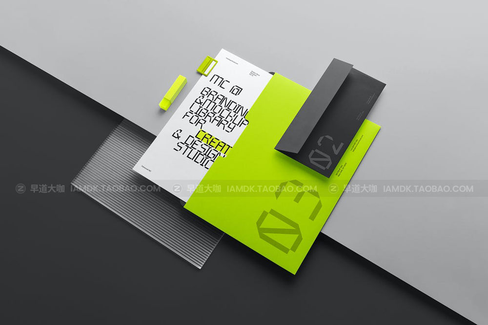 21款现代时尚品牌vi设计笔记本名片信纸文具展示贴图ps样机模版 Core Branding Mockup_img_2