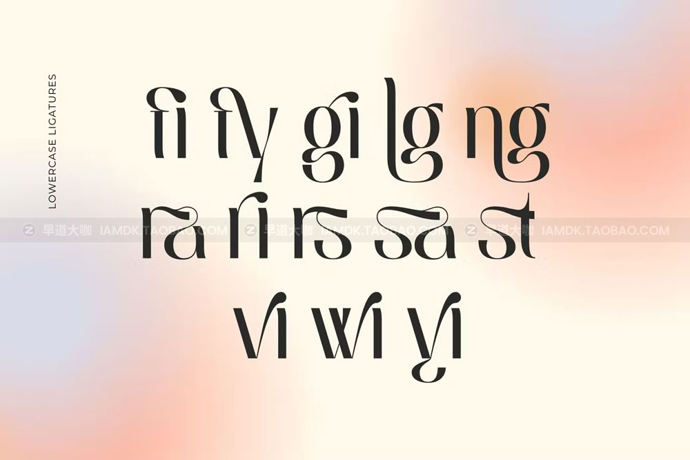 现代复古品牌广告徽标logo设计无衬线英文字体 Syage - Logo font_img_2