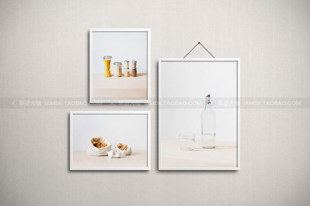 优雅文艺画框挂画装饰画设计展示Ps贴图样机素材 Frame Mockup Kit_img_2