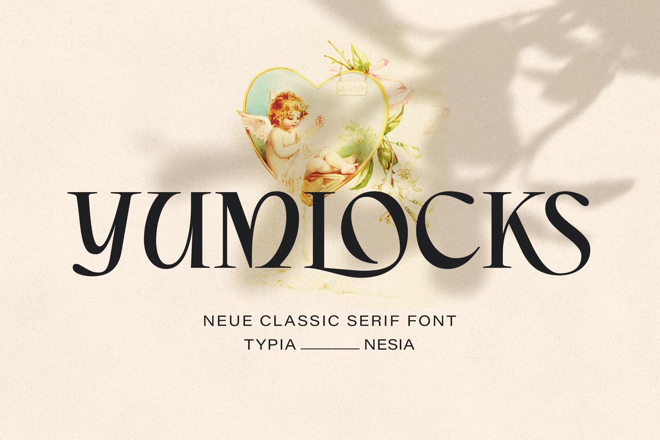 现代复古海报广告标题设计衬线英文字体 Yumlocks - Ligature Display Serif - Beauty Font_img_2