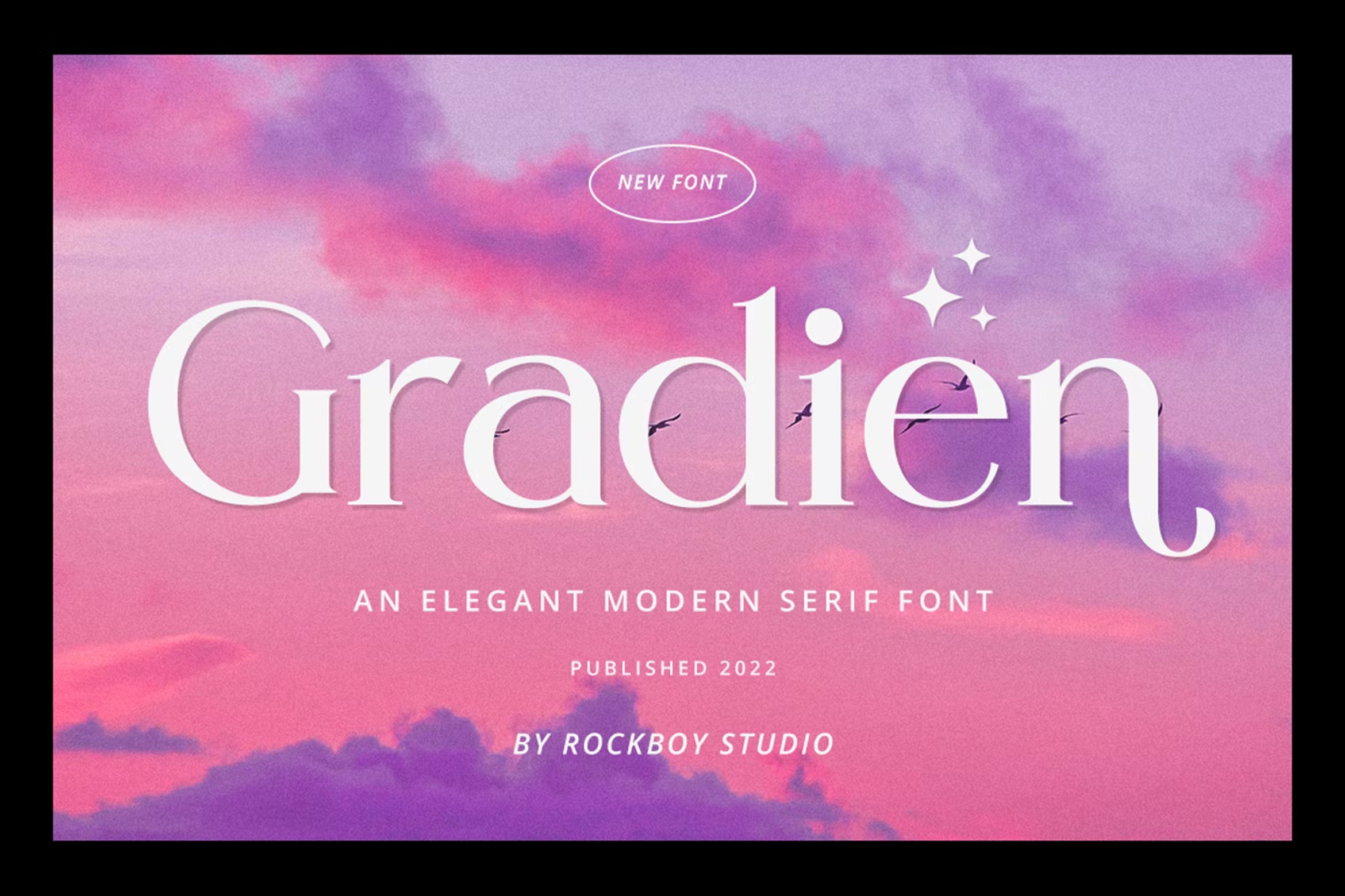 时尚优雅杂志广告徽标logo设计衬线英文字体 Gradien - Modern Stylish_img_2