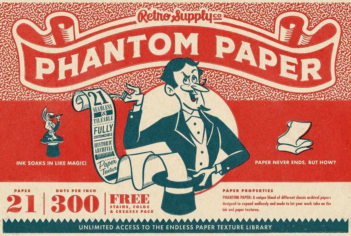 潮流复古泛黄照片粗糙纸张肌理纹理PS修图特效样机模板素材 Phantom Paper for Photoshop_img_2