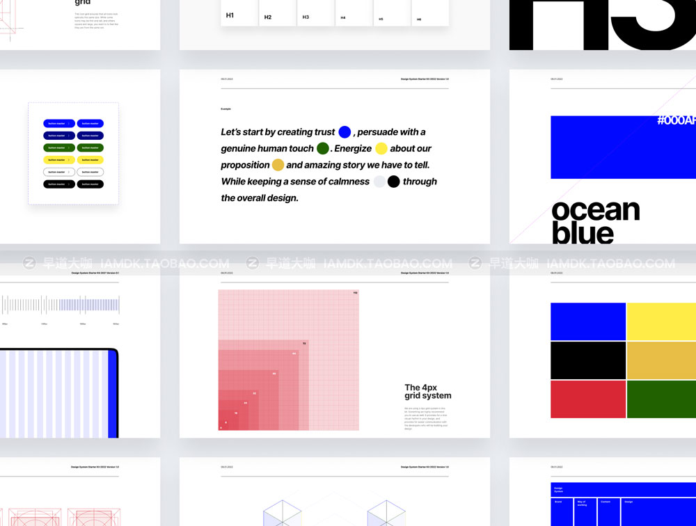 精美UI界面设计系统套件规范FIGMA模板素材 Design System Starter Kit 2022_img_2