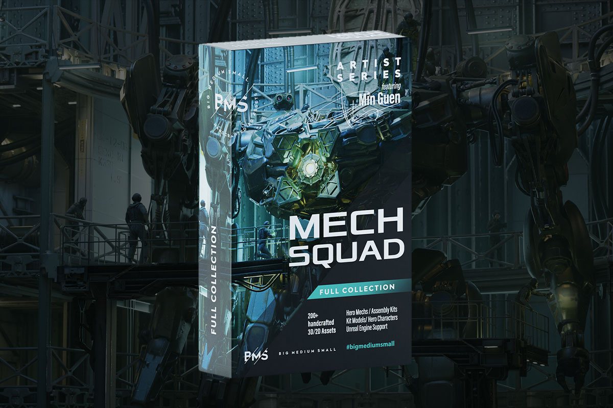 未来科幻机甲战车士兵武器小队合集 Big Medium Small – Mech Squad Collection_img_2