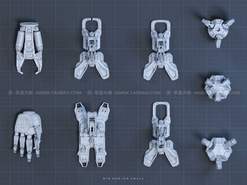 未来科幻机甲战车士兵武器小队合集 Big Medium Small – Mech Squad Collection_img_2