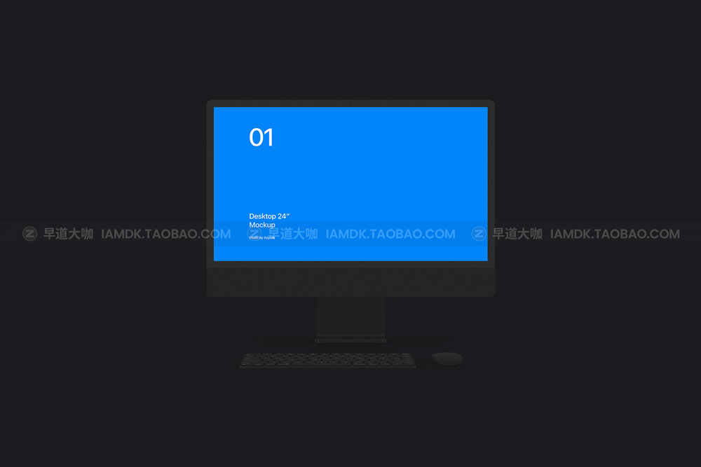 苹果24寸iMac显示器一体机UI界面设计贴图Ps样机素材展示效果模板 iMac 24" - 10 Mockups Scenes_img_2