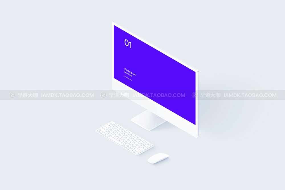 苹果24寸iMac显示器一体机UI界面设计贴图Ps样机素材展示效果模板 iMac 24" - 10 Mockups Scenes_img_2