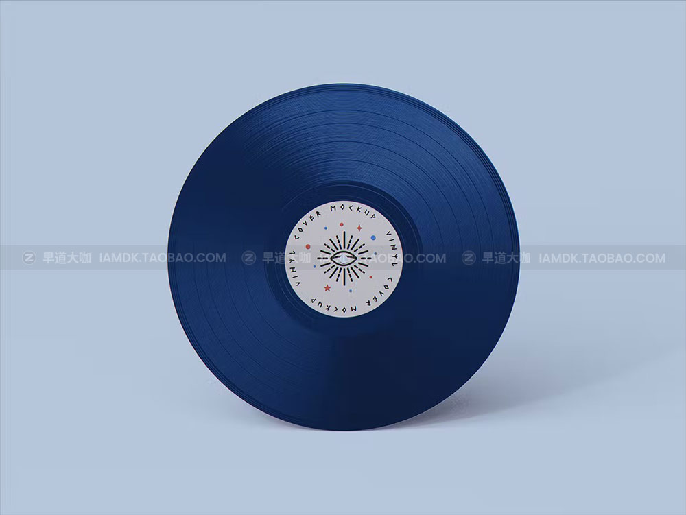 复古黑胶唱片音乐专辑封面设计作品贴图PSD样机模板素材 Vinyl Album Mock-up_img_2