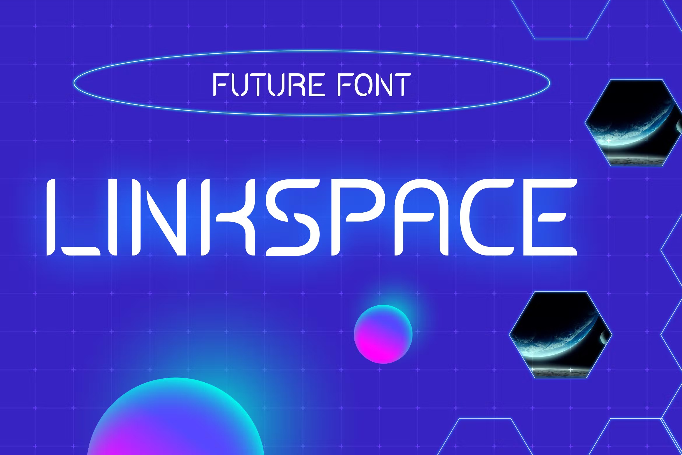 现代未来派海报封面徽标logo设计无衬线英文字体 Linkspace - Futuristic Techno Font_img_2