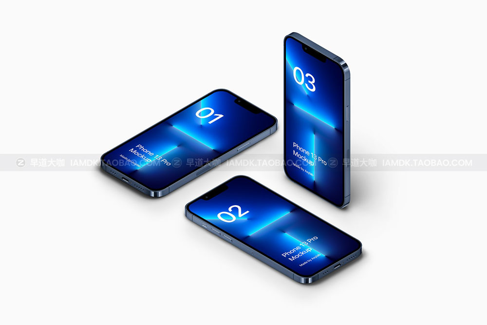 20款iPhone13 Pro手机App界面Ui设计作品贴图Ps样机素材展示模板 Phone 13 Pro - 20 Mockups Scenes_img_2