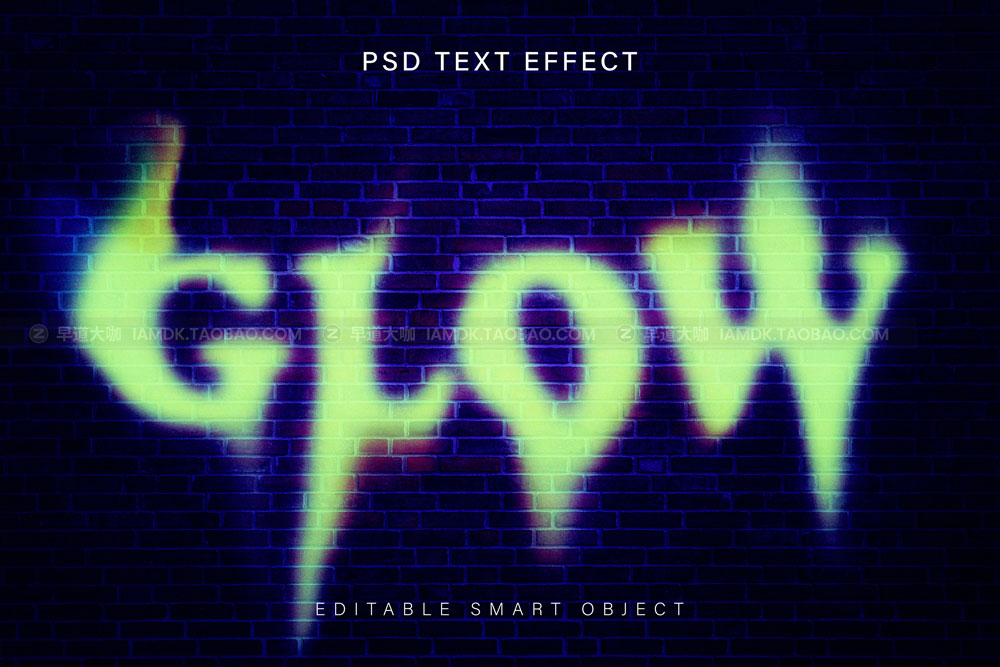 复古艺术酸性液化扭曲流动金属RGB故障字体Logo特效PS样机组合 Acid Twisted Text Mockup_img_2