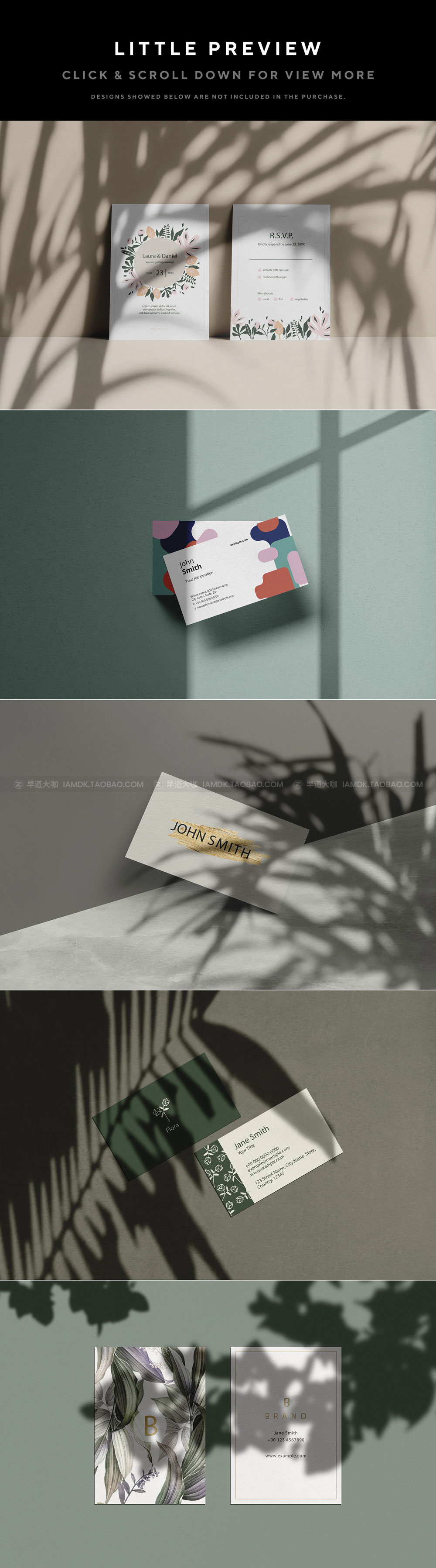 60款单页海报名片VI应用贴图文具样机素材展示效果PSD源文件 60 Stationery Mockup (Scene Creator)_img_2