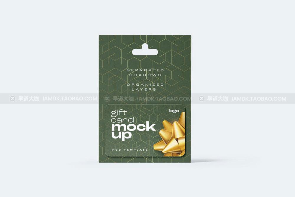 时尚礼品卡片会员银行卡卡套设计展示贴图样机模板 Gift Card Mockup Set_img_2