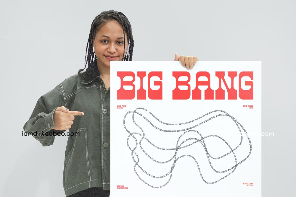 现代复古品牌海报标识设计衬线英文字体 Big Bang Display Retro Font_img_2