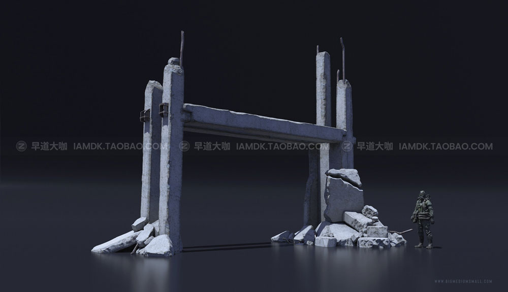 后启示录三维角色武器车辆建筑物盔甲3D模型设计素材 Big Medium Small – Post Apocalypse Bundle_img_2