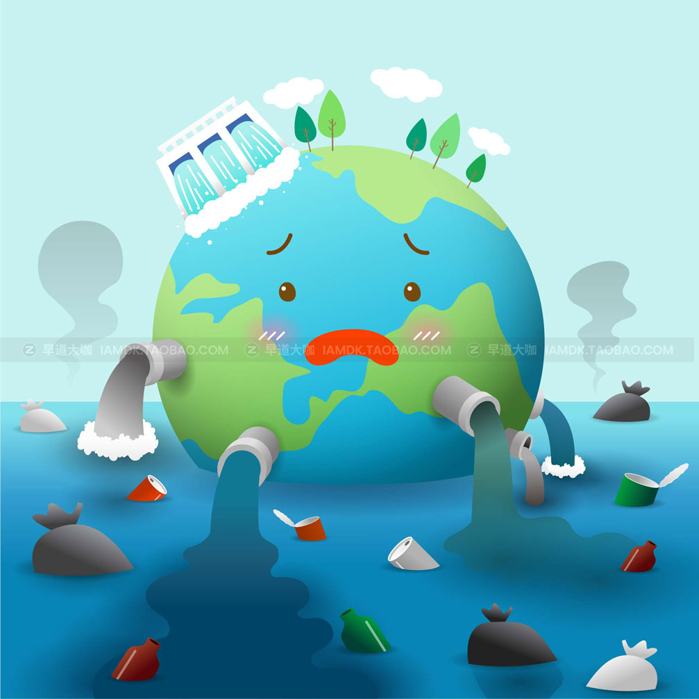 卡通有趣保护环境保护地球环保插画AI矢量设计素材 Green Earth Vector Illustration_img_2