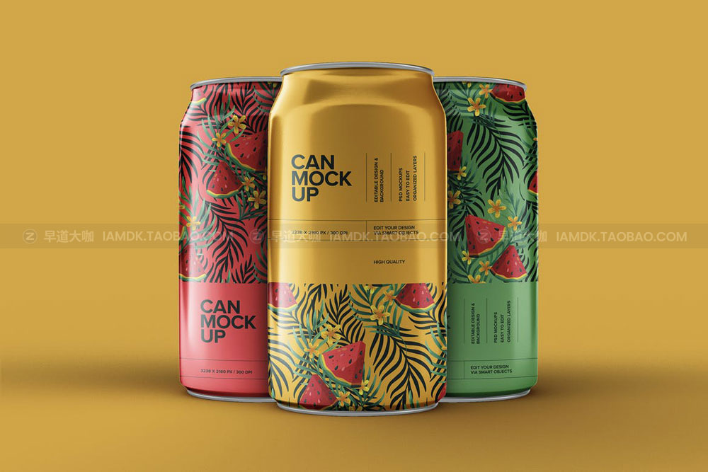 20高质量听装饮料啤酒苏打水易拉锡罐PSD样机模板 Soda Can Mockup Set_img_2