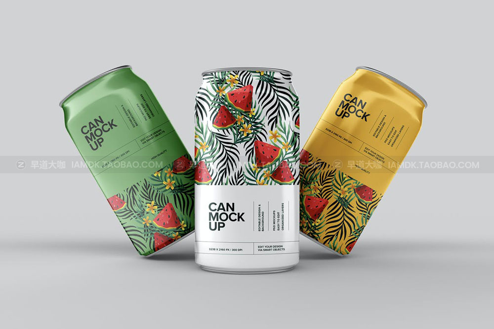 20高质量听装饮料啤酒苏打水易拉锡罐PSD样机模板 Soda Can Mockup Set_img_2