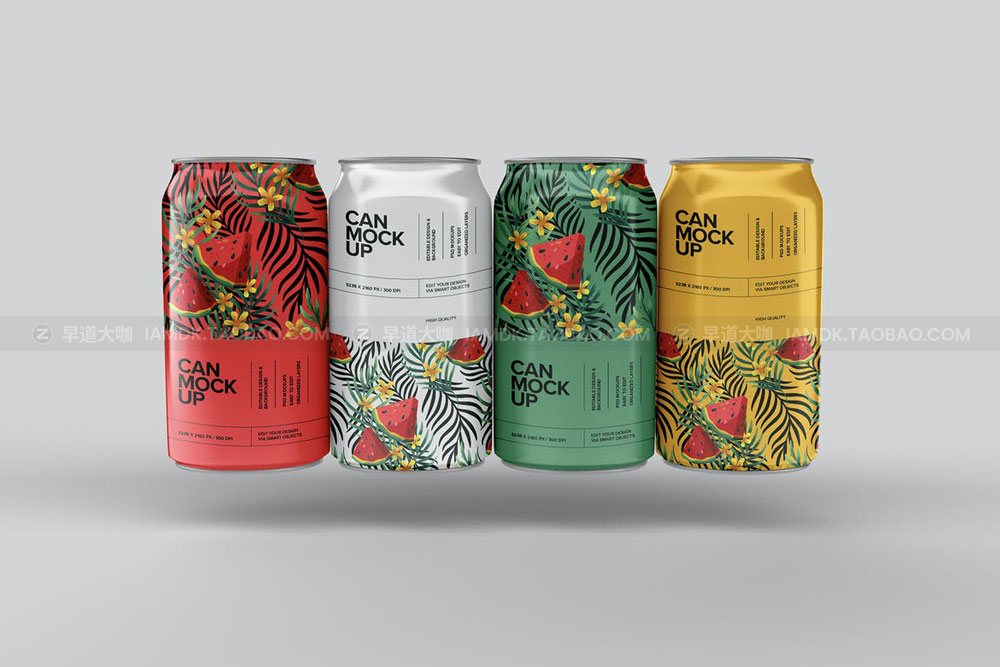 20高质量听装饮料啤酒苏打水易拉锡罐PSD样机模板 Soda Can Mockup Set_img_2