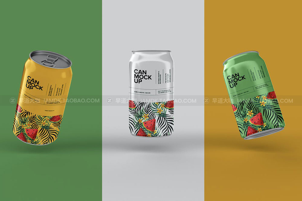 20高质量听装饮料啤酒苏打水易拉锡罐PSD样机模板 Soda Can Mockup Set_img_2