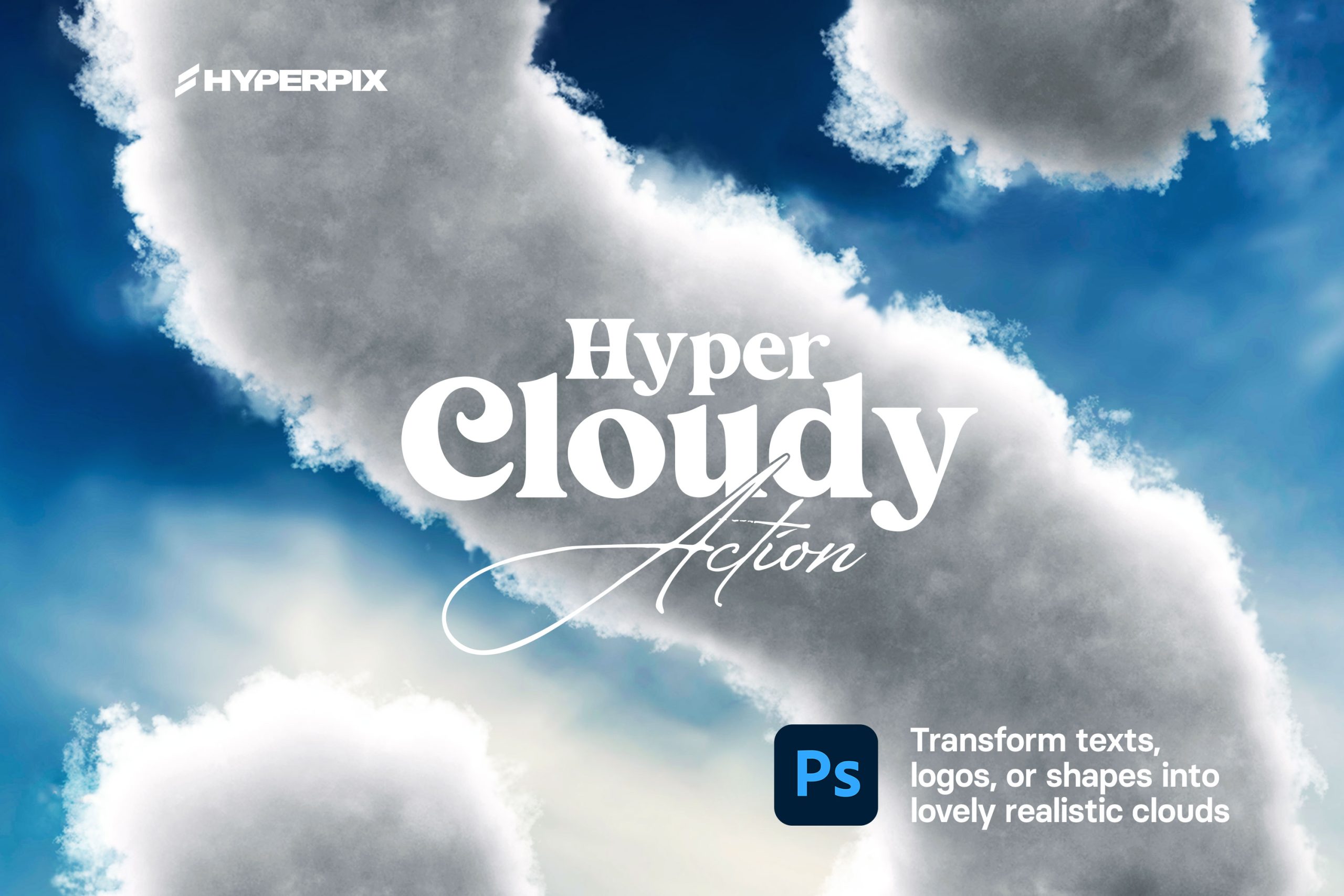 超酷真实质感云层云彩云朵云端3D立体英文数字字体PS动作设计素材 Hyper Cloudy – Realistic Cloud Effect for Texts and Logos_img_2