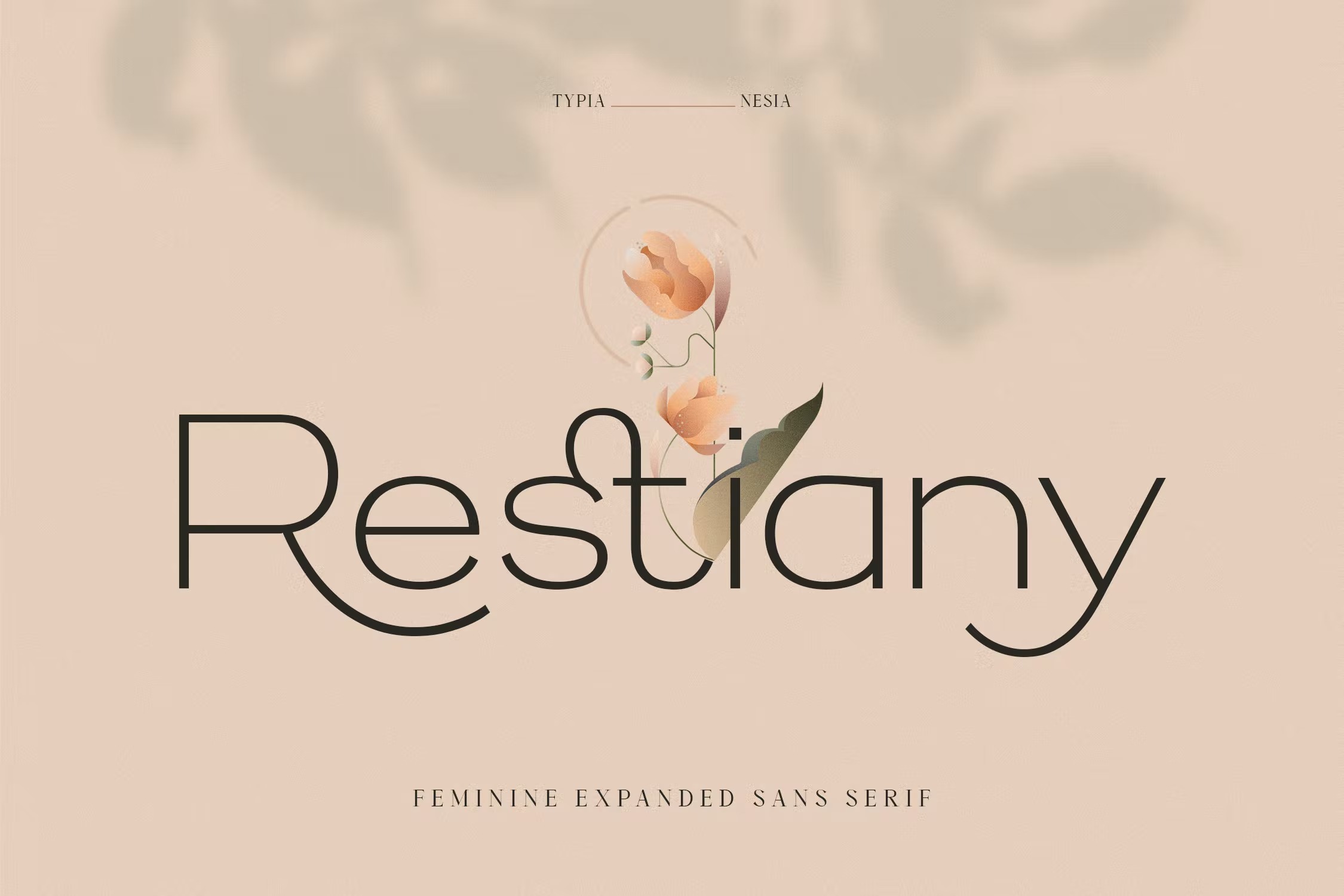 优雅杂志广告标题设计无衬线英文字体 Restiany - Beauty Elegant Expanded Sans Serif_img_2