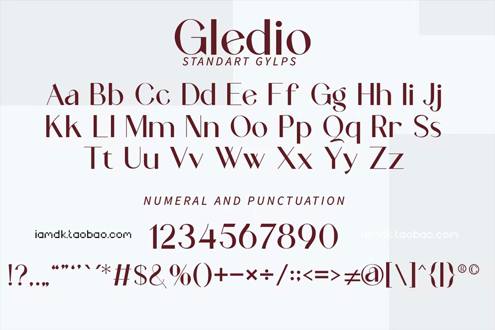 现代复古品牌婚礼邀请函设计无衬线英文字体 Gledio_img_2