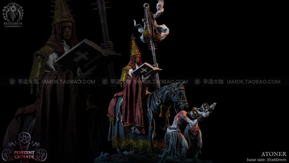 忏悔十字军龙与地下城游戏骑士牧师3D打印CG模型 The Penitent Crusade March 2022 3D Printable_img_2