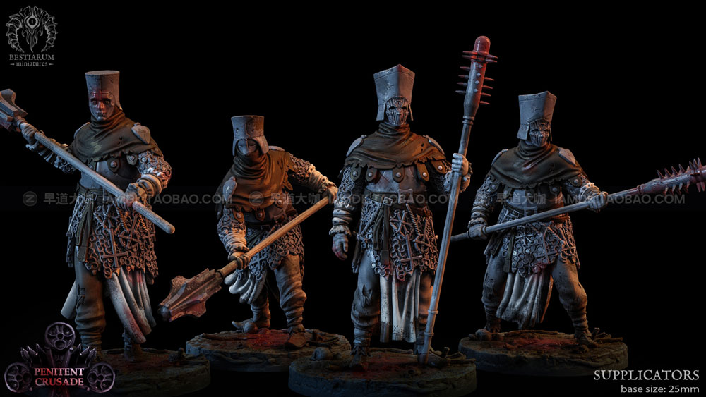 忏悔十字军龙与地下城游戏骑士牧师3D打印CG模型 The Penitent Crusade March 2022 3D Printable_img_2