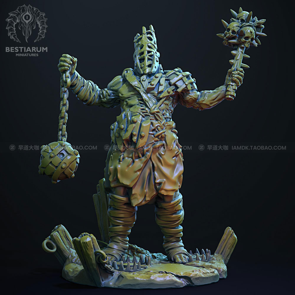 暗黑幻想恐怖诅咒祭坛人物牧师猎人野兽3D模型素材 The Cult of Flesh December 2020 3D Printable_img_2