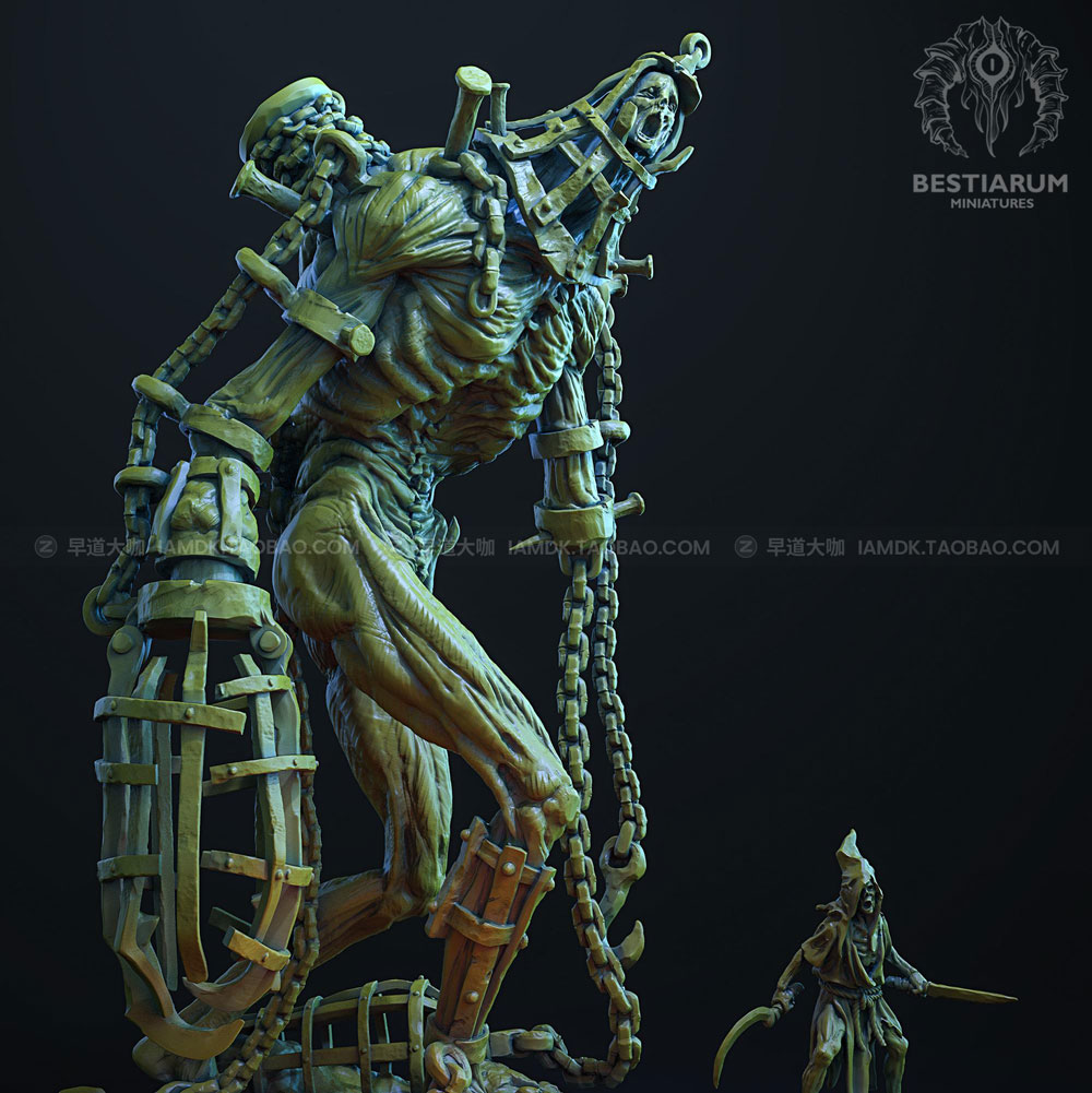 暗黑幻想恐怖诅咒祭坛人物牧师猎人野兽3D模型素材 The Cult of Flesh December 2020 3D Printable_img_2