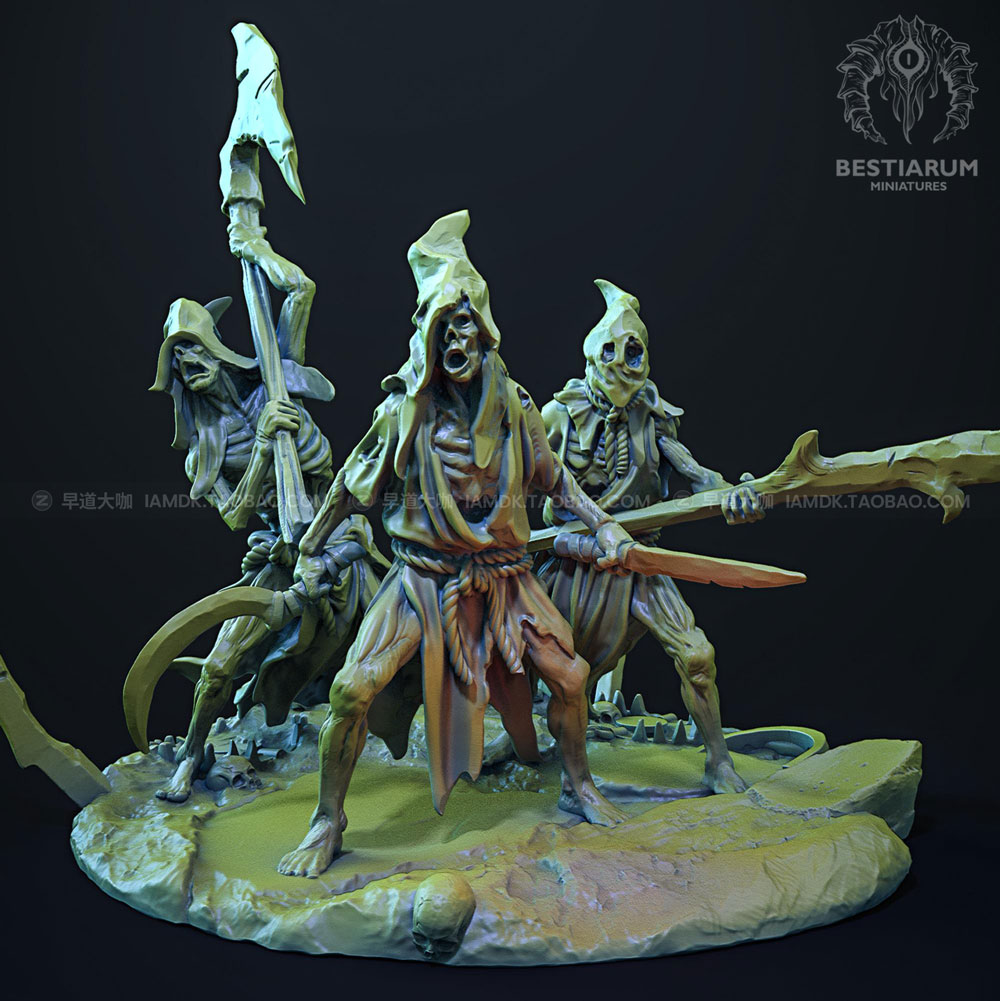 暗黑幻想恐怖诅咒祭坛人物牧师猎人野兽3D模型素材 The Cult of Flesh December 2020 3D Printable_img_2