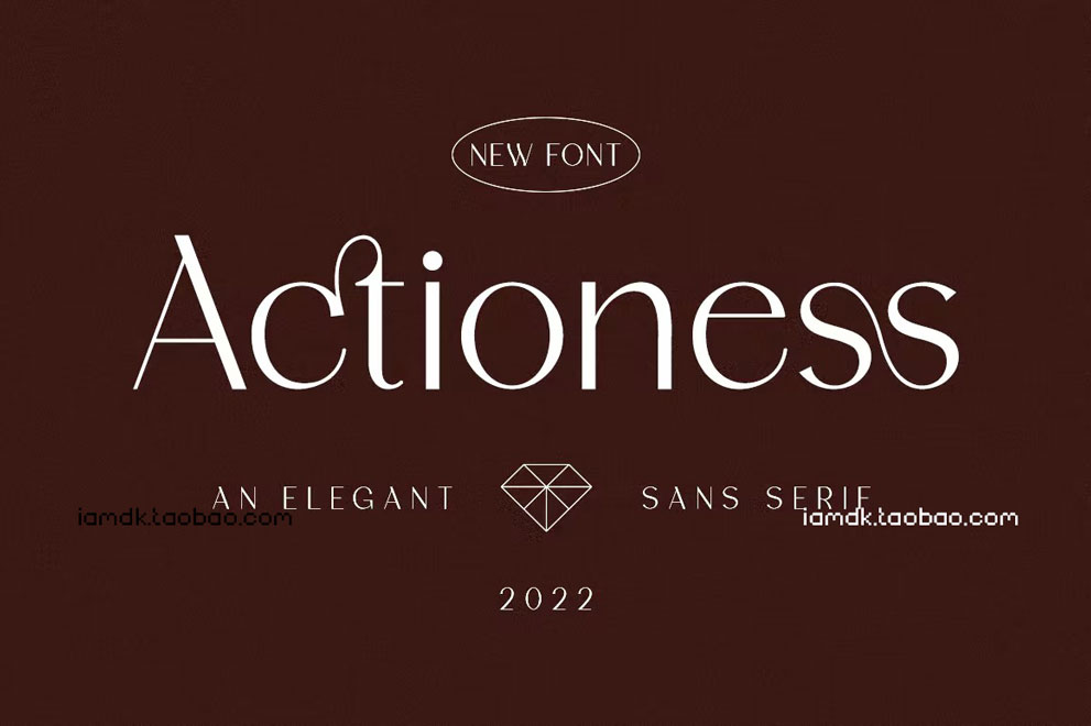 现代优雅杂志广告商标设计无衬线英文字体 Actioness - Business Font_img_2