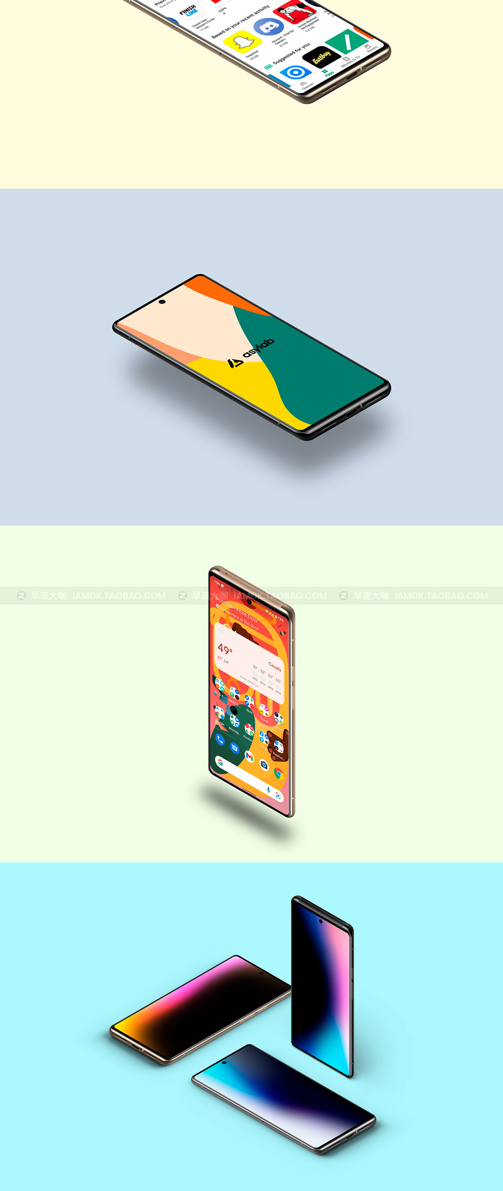 40款高级APP界面设计作品展示谷歌Pixel 6 Pro手机屏幕PSD样机模板 Google Pixel 6 Pro - 40 Mockups_img_2