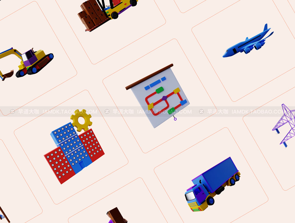 精致立体创意商业数字营销主题插画Blender立体图标素材组 Bizzy 3D Icon Pack for Business and Marketing agency_img_2