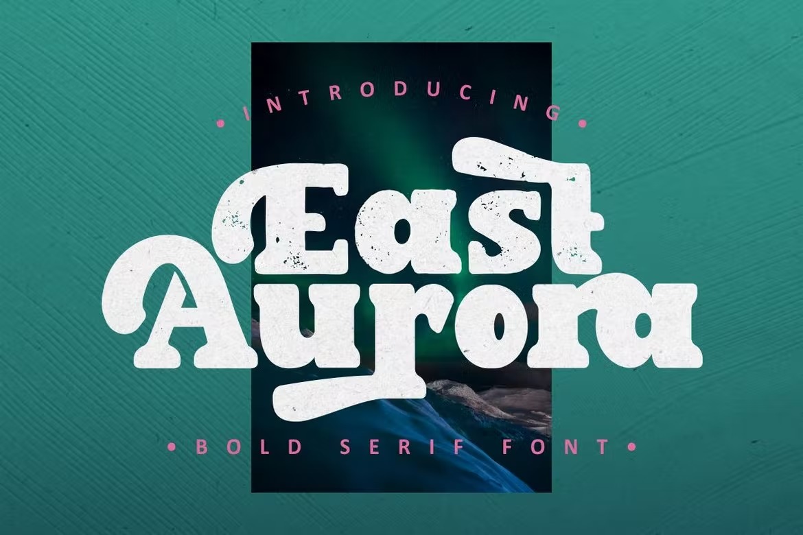 现代奢华杂志婚礼徽标logo设计衬线英文字体 East Aurora - Bold Serif Font_img_2