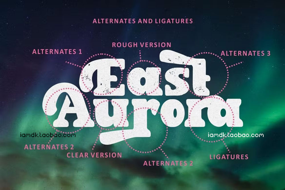 现代奢华杂志婚礼徽标logo设计衬线英文字体 East Aurora - Bold Serif Font_img_2