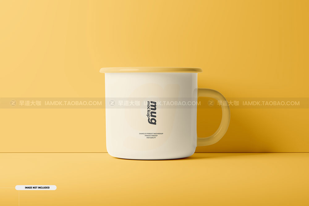 10款杯子搪瓷杯水杯咖啡杯文创产品设计贴图Ps样机素材展示效果 Enamel Mug Mockup_img_2